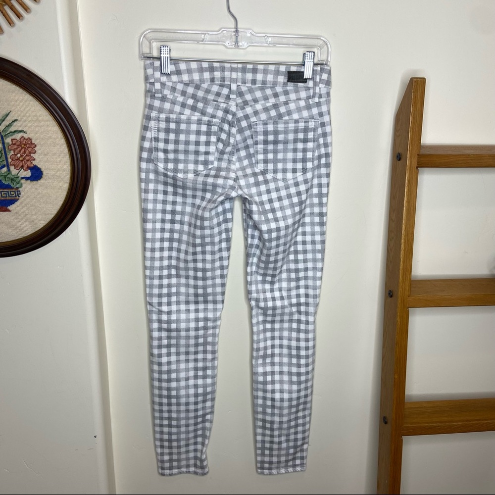 PAIGE Verdugo Ankle Gingham Print Skinny Jeans - Picture 3 of 9